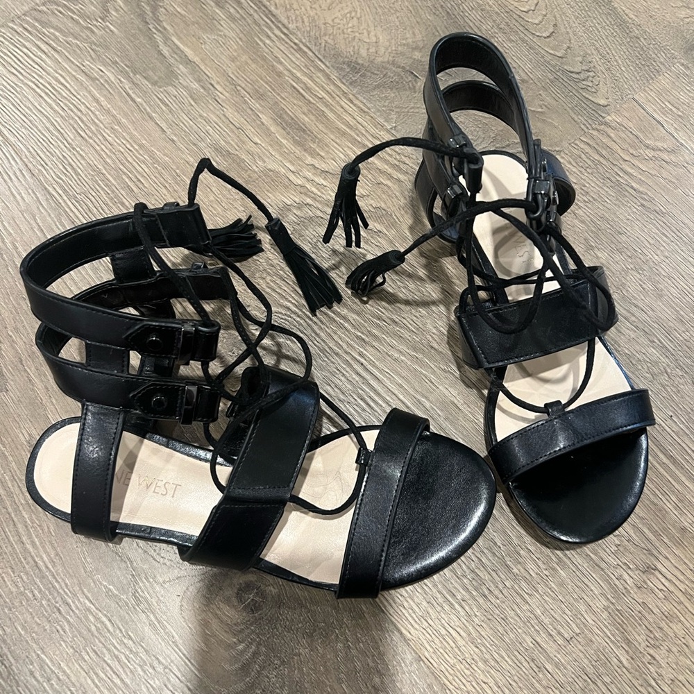 Nine West | Black Strappy Sandals | Worn Once | Size 6
